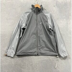 Vintage Nike Jacket Mens Large Slim Windbreaker 90s Japan Full Zip Retro Gray